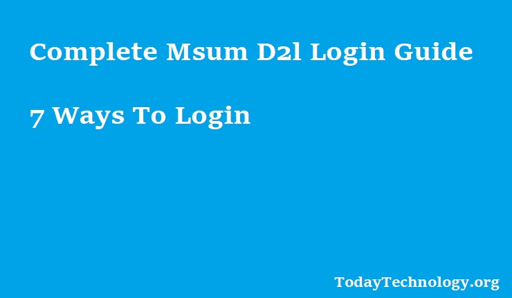 Msum D2l Login